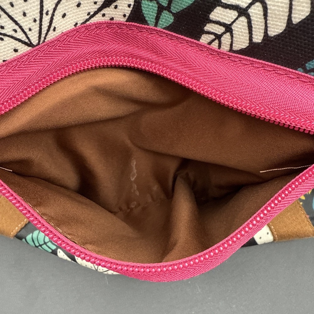 FOSSIL Large Eliza Beach Tote Dark Floral Coated Canvas Oversized Shoulder Bag - Picture 13 of 16
